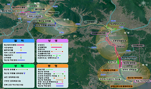 포항·경주 환동해 통합하천 新형산강 프로젝트 사업구상도. 사진=경북도 제공