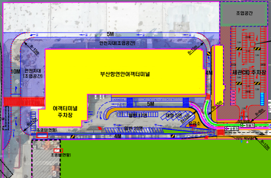 연안여객터미널 내부도로 개선공사 실시 이미지. 사진=BPA 제공