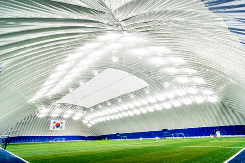 스마트 에어돔 내부 모습. 사진=경주시 제공