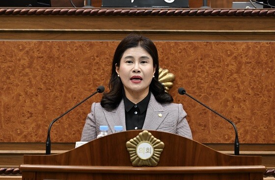 의정부시의회 김현채 의원이 5분 발언하고 있다. 사진=의정부시의회 제공