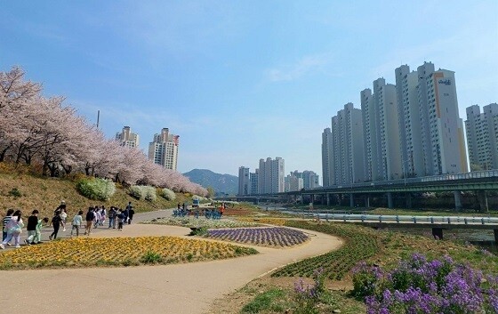 지방정원 조성예정지로 지정된 안양천 일대 모습. 사진=안양시 제공