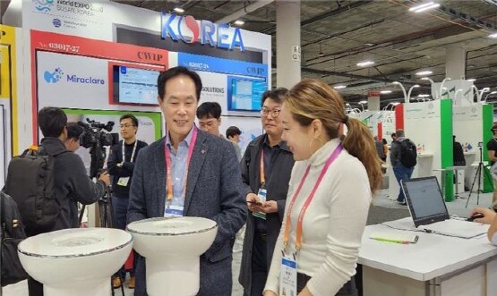 ‘국제전자제품박람회(CES) 2024’ 부산관 운영 장면. 사진=부산시 제공