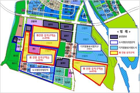 기업유치 전용구역 현황. 사진=부산시 제공