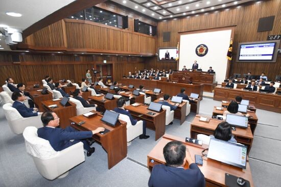 울산광역시의회 본회의 광경. 사진=울산시의회 제공