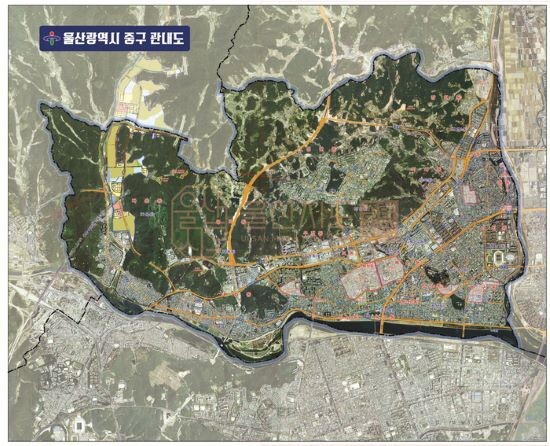 울산광역시 중구 관내 지도. 사진=중구청 제공