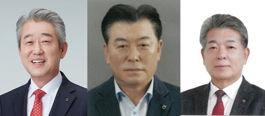 왼쪽부터 강호동 후보, 송영조 후보, 조덕현 후보. 사진=중앙선거관리위원회 제공