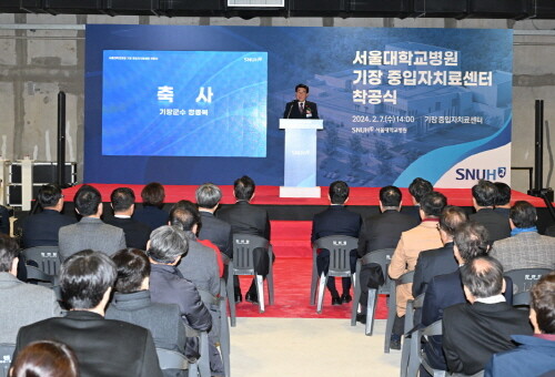 정종복 기장군수가 착공식에 참석해 축사를 하고 있다. 사진=기장군 제공