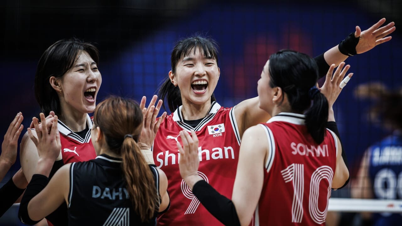 여자배구 국가대표팀이 31경기만에 VNL에서 승리를 거뒀다. 사진=국제배구연맹 홈페이지