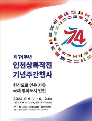 제74주년 인천상륙작전 기념주간행사 홍보물. 사진=인천시 제공