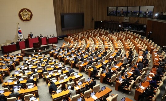 우원식 국회의장이 7월 30일 국회 본회의에서 방송4법에 대한 필리버스터가 종결된 뒤 마무리 발언을 하고 있다. 사진=박은숙 기자