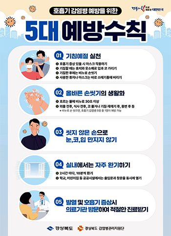 호흡기 감염병 5대 예방수칙