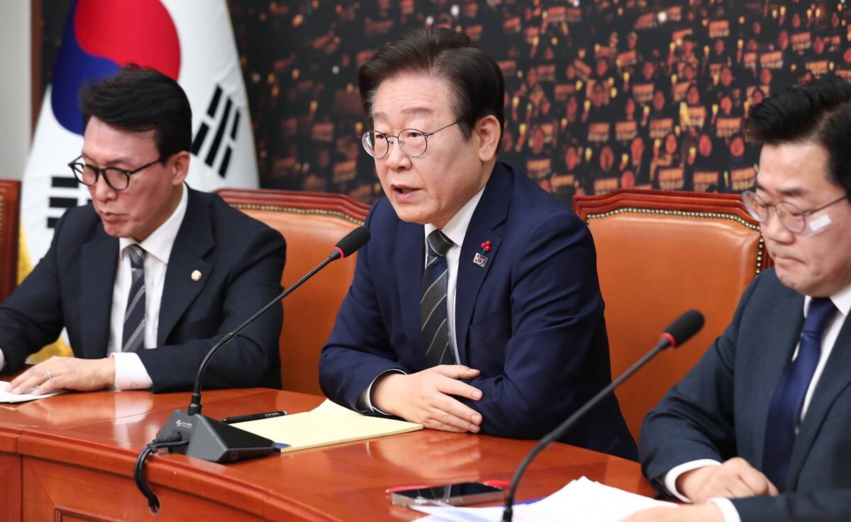 발언 중인 이재명 더불어민주당 대표. 사진=박은숙 기자