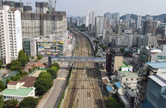 경부선  안양역  일원 전경. 사진=안양시 제공