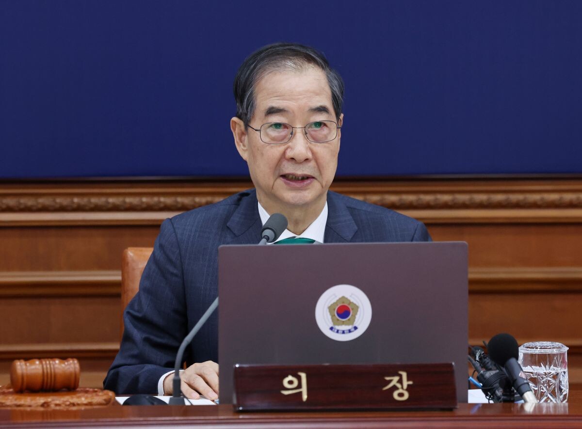 한덕수 대통령 권한대행 국무총리가 18일 정부서울청사에서 열린 국무회의에서 발언하고 있다. 사진=연합뉴스