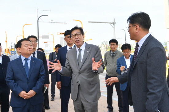 시민 보행 안전 점검 장면. 사진=부산시 제공
