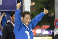 "진짜 빅텐트 민주당" 이재명, 용산 유세 현장 발언 들어보니