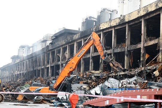 광주광역시 광산구 금호타이어 광주공장에서 5월 17일 화재가 발생했다. 사진=연합뉴스