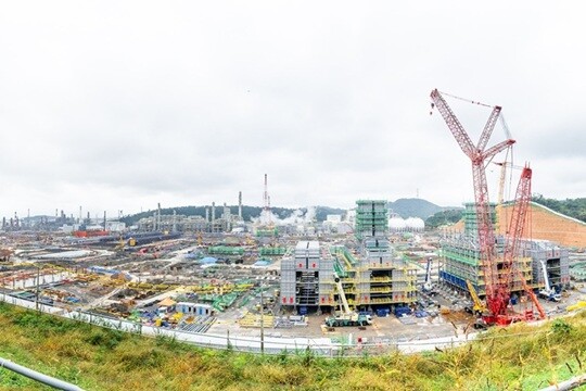 울산시 온산국가산업단지 내 에쓰오일 샤힌 프로젝트 건설 현장. 사진=에쓰오일 공식 블로그