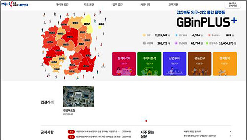 GBinPLUS+ 접속. 사진=경북도 제공