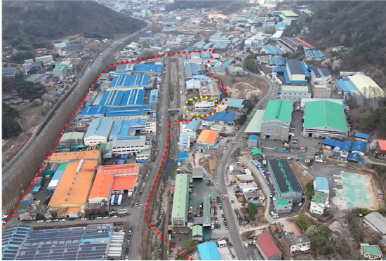 나전농공단지 주차편의시설 확충사업 위치도. 사진=김해시 제공