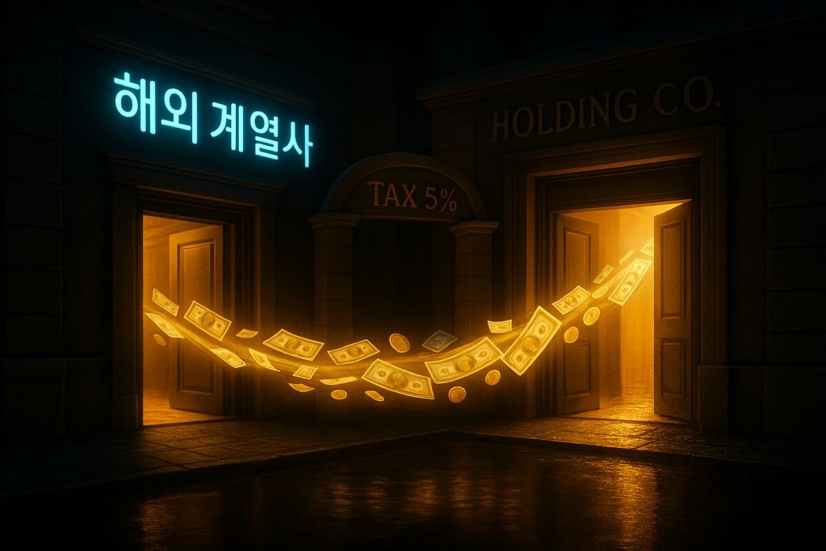 국내 기업이 해외 계열사 배당금을  사실상 비과세 수령하도록 한 제도의 부작용을 우려하는 목소리가 나온다. 사진=챗GPT 생성 이미지