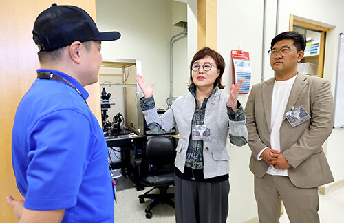 솔크연구소을 방문한 양금희 경북도 경제부지사. 사진=경북도 제공
