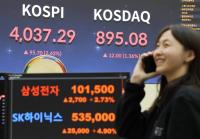 코스피 사상 첫 '4000' 돌파…삼성전자 주가도 '10만 원' 돌파