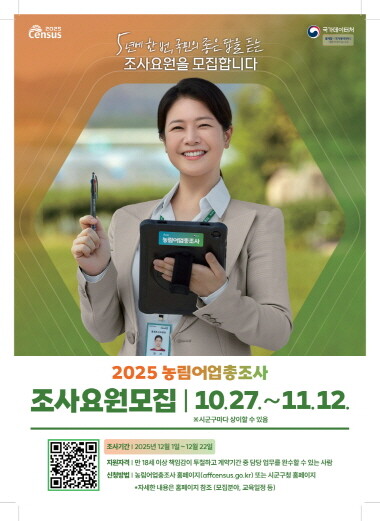 농림어업총조사 조사요원 모집 안내문. 사진=기장군 제공