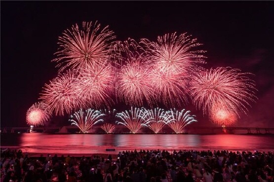 지난해 불꽃축제 당시 모습. 사진=부산시 제공