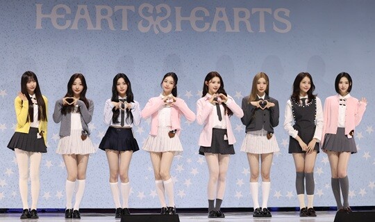 SM엔터테인먼트 소속 신인 여자 아이돌 그룹 '하츠투하츠'. 사진=연합뉴스