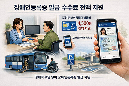 경주시 장애인등록증 발급 수수료 본인부담금 전액 지원. 사진=경주시 제공