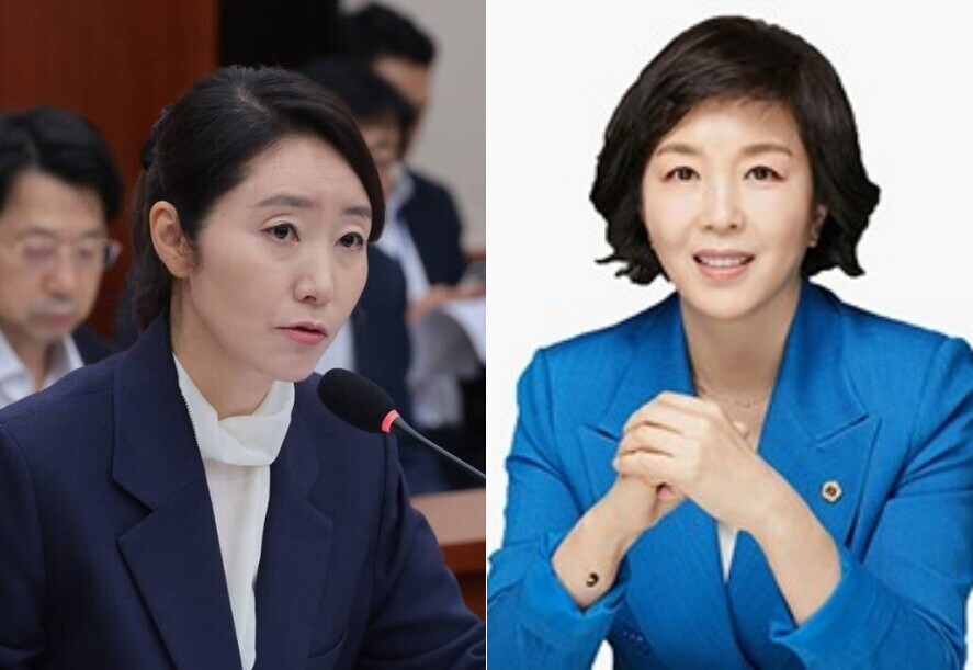 무소속 강선우 국회의원(왼쪽)과 김경 서울시의원(오른쪽). 사진=이종현 기자, 서울시의회 제공