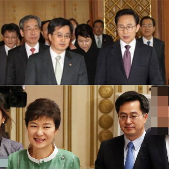 염태영 의원이 자신의 SNS에 올린 김동연 지사의 이명박, 박근혜 정부 시절. 사진=염태영SNS