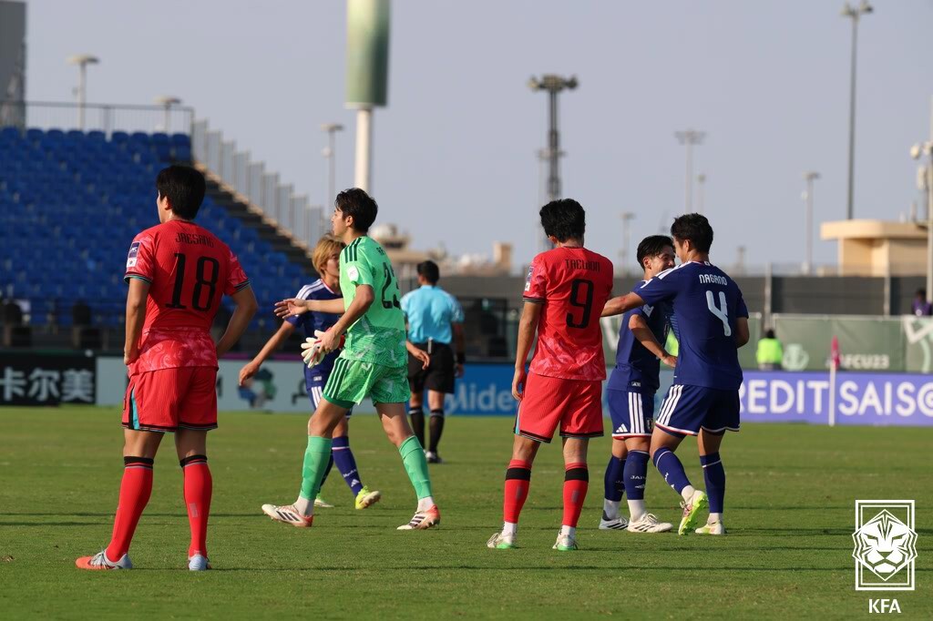 대한민국 U-23 축구 국가대표팀이 한일전에서 패했다. 사진=KFA 제공