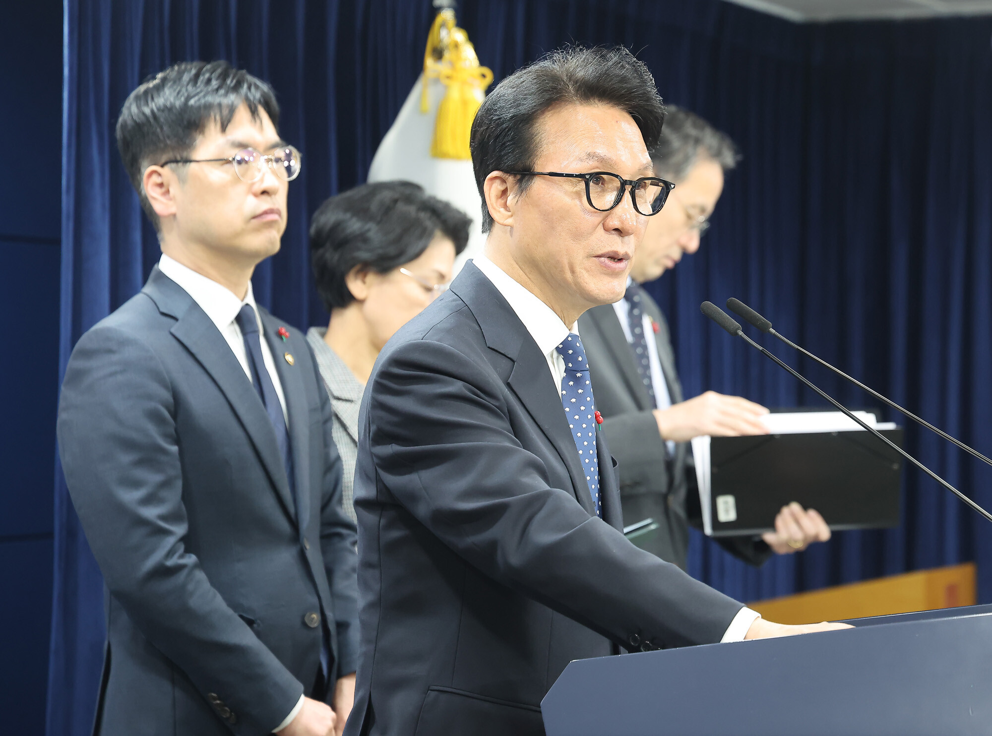 1월 16일 서울 종로구 정부서울청사에서 김민석 국무총리가 행정통합 인센티브 관련 브리핑을 하고 있다. 사진=임준선 기자