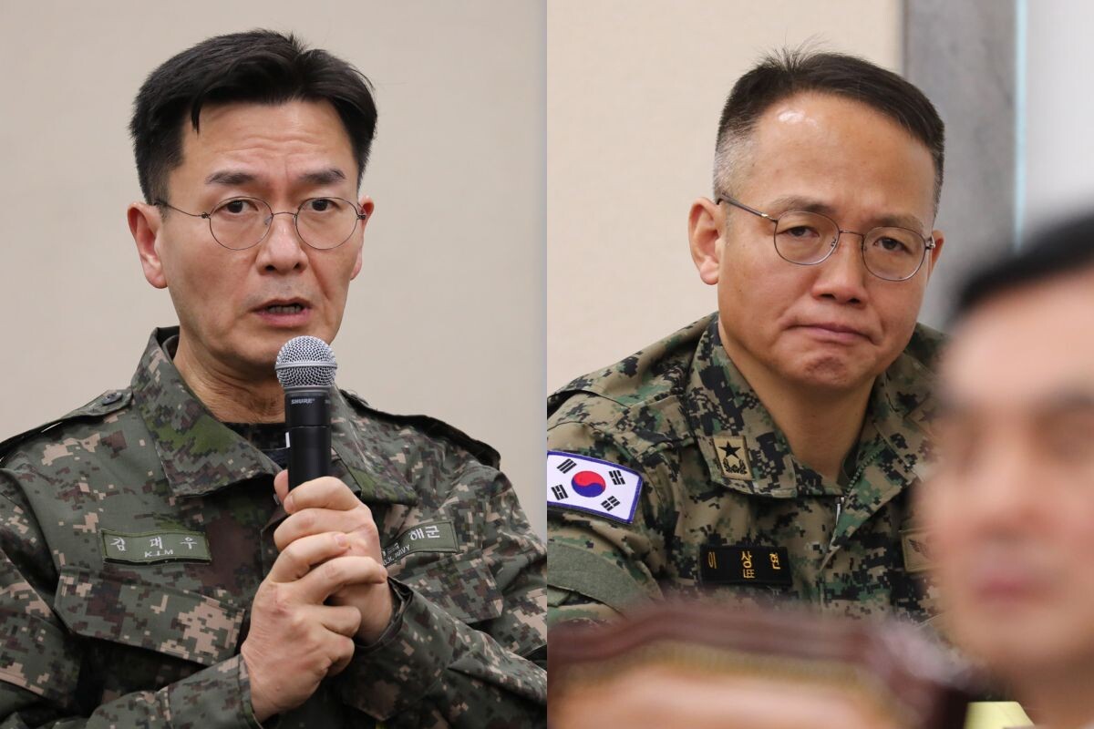 사진 왼쪽부터 김대우 전 수사단장, 이상현 전 여단장. 사진=박은숙 기자