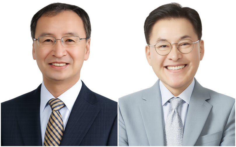 오는 12일 치러지는 가평신협 이사장 선거에 출마한 기호 1번 심문섭 후보(왼쪽)와 기호 2번 박성재 후보가 맞대결을 펼친다.사진제공=가평신용협동조합