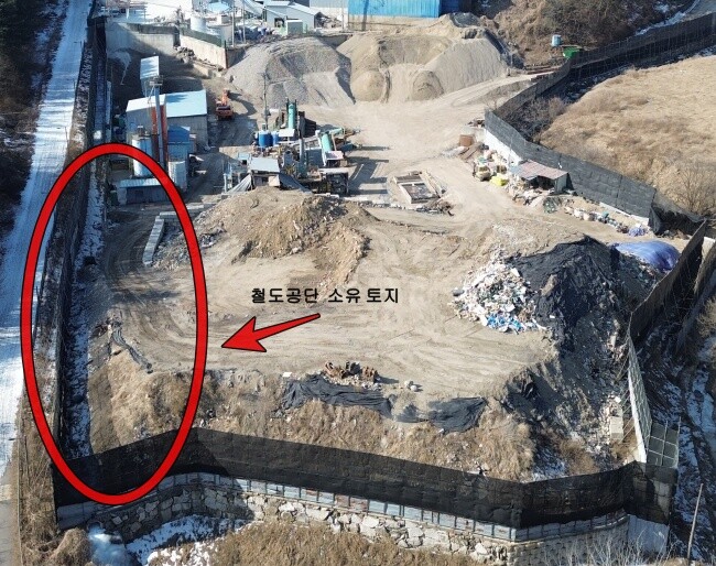 국유지 대부 논란이 제기된 폐기물 사업장 전경. 사진=최남일 기자