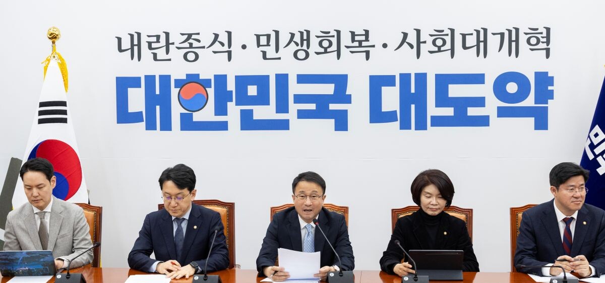 한병도 원내대표가 3일 국회에서 열린 원내대책회의에서 발언하고 있다. 사진=연합뉴스