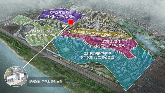 IP융복합 콘텐츠 클러스터 입지도. 사진=고양특례시 제공