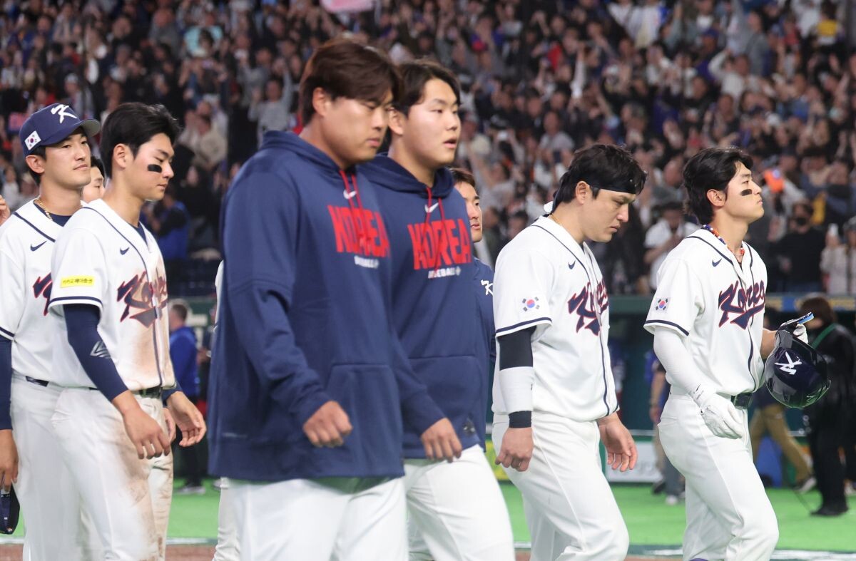 한국이 8일 일본 도쿄돔에서 열린 2026 월드베이스볼클래식(WBC) C조 조별리그 3차전 대만전에서 4:5로 패했다. 사진=연합뉴스