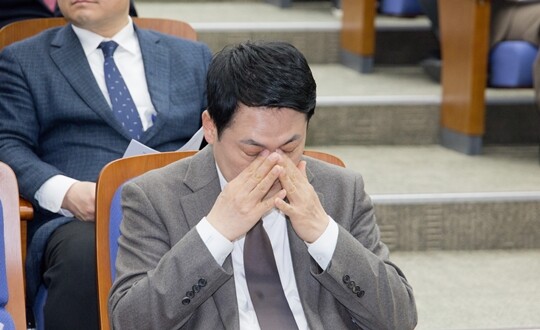 장동혁 국민의힘 대표가 3월 12일 국회에서 열린 국민의힘 의원총회에 참석해있다. 사진=이종현 기자