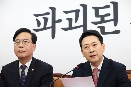 국민의힘 장동혁 대표가 3월 16일 국회에서 열린 최고위원회의에서 발언하고 있다. 사진=박은숙 기자