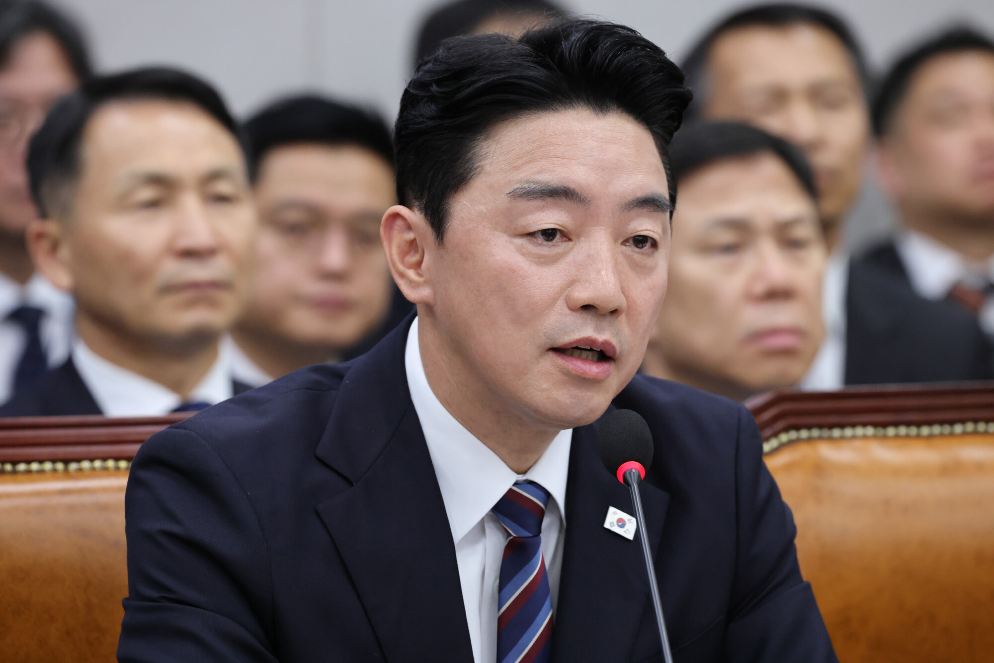 강훈식 대통령 비서실장은 3월 18일 춘추관에서 진행한 UAE 방문 결과 브리핑에서 ‘트럼프 대통령 파병 요구’와 관련해 “공식적 요청은 진행된 것이 없었다”고 했다. 사진=박은숙 기자
