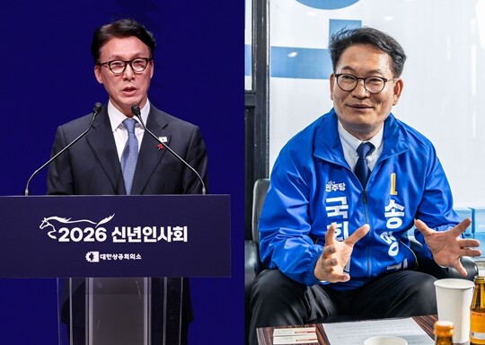 김민석 국무총리(왼쪽)와 송영길 인천 연수갑 국회의원 후보(오른쪽). 사진=일요신문DB