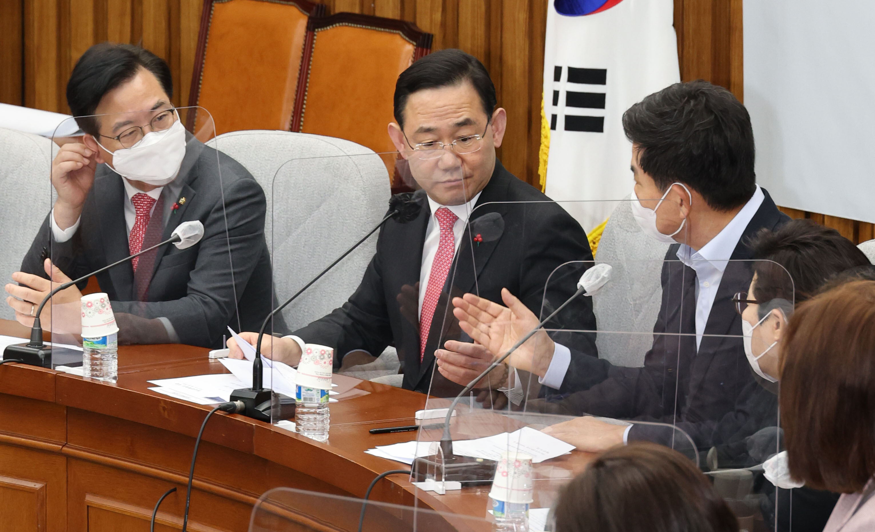 왼쪽부터 국민의힘 송언석·주호영·김태호 의원. 사진=연합뉴스