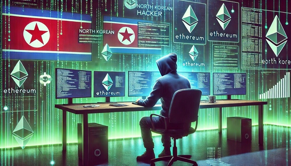 북한의 기존 밥줄이었던 가상화폐 해킹 수법은 더욱 고도화하고 있다. 북한 해커 가상자산 탈취 관련 그래픽으로 기사의 특정 내용과 관련 없다. 사진=생성형AI