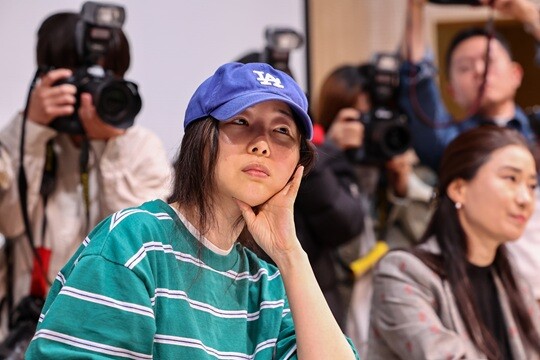 2024년 4월 25일 서울 서초구 한국컨퍼런스센터에서 열린 입장 발표 기자회견에 참석한 민희진 전 어도어 대표. 사진=연합뉴스