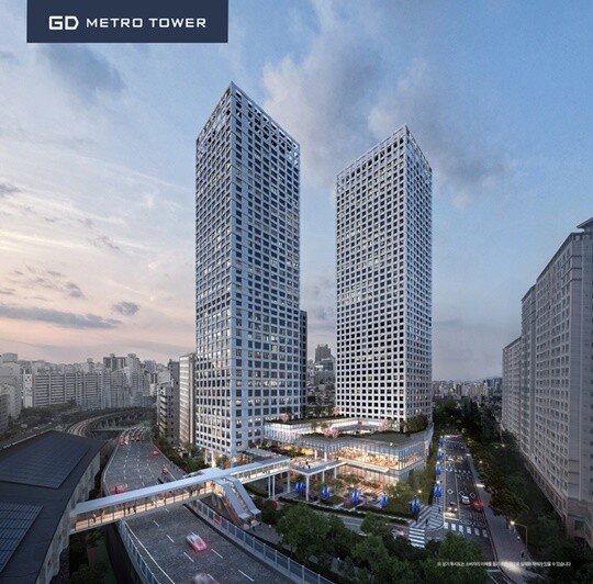 BYC는 대규모 부동산 개발 사업에도 시동을 건 상태다. 사진=GD메트로타워 투시도.