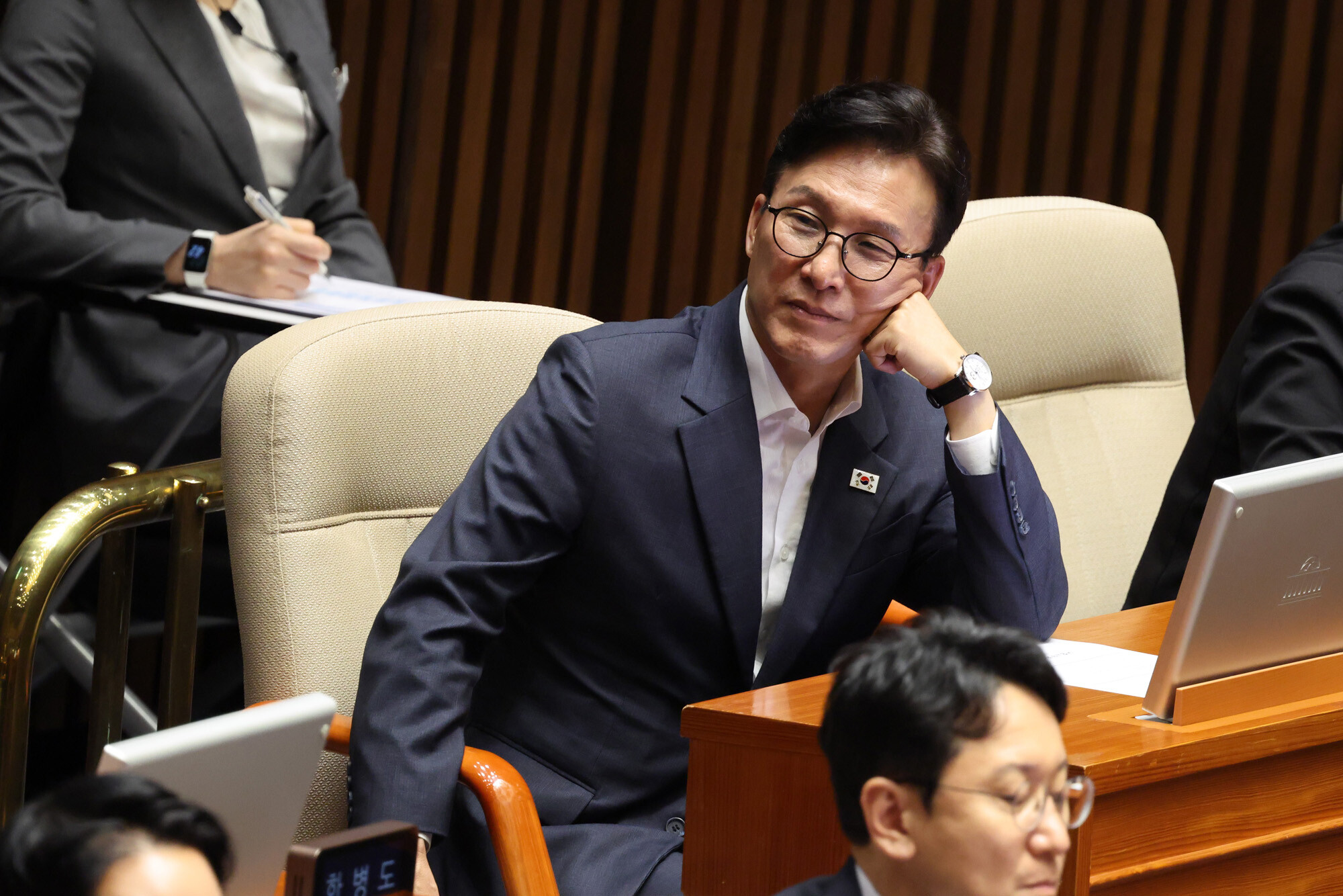 추미애 경기지사 발언 직후 김민석 민주당 대표는 “노무현 대통령 첫 1년 안착(해야 할 시점)에 안팎의 세력들이 힘을 합쳐 탄핵하려 했던 전조와 비슷하게 가는 것 아니냐”고 했다. 사진=박은숙 기자